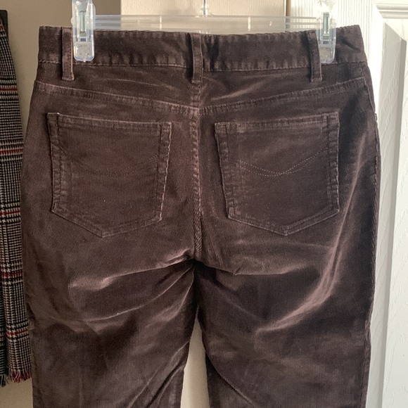 J.JILL Brown Slim Leg Stretch Corduroy Pants 2 - Picture 5 of 10
